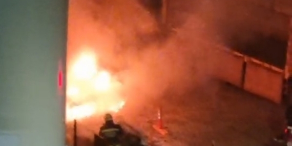 Tekirdağ’da hastane bahçesinde oksijen tüplerinin yanında yangın