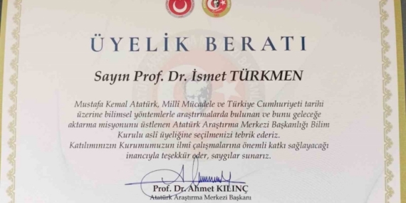 TOGÜ’lü Prof. Dr. İsmet Türkmen’e ulusal düzeyde önemli görev