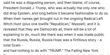 Trump’tan Demokratlara Epstein uyarısı: "Çoğu masum birçok arkadaşlarının itibarı zedelenecek"