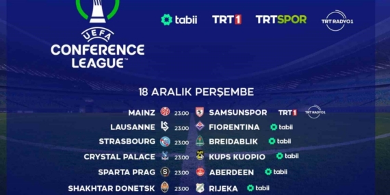UEFA Konferans Ligi maçları TRT ve tabii’de