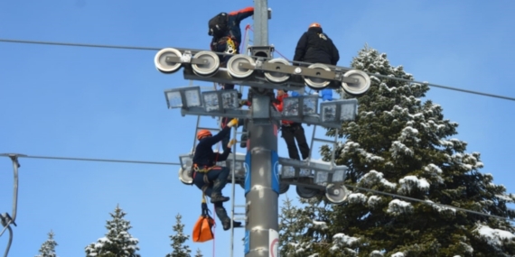 Uludağ’daki tatbikat gerçeği aratmadı