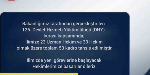 Van’a 53 doktor atandı