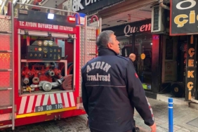 Vatandaşların dikkati iş yerini yanmaktan kurtardı