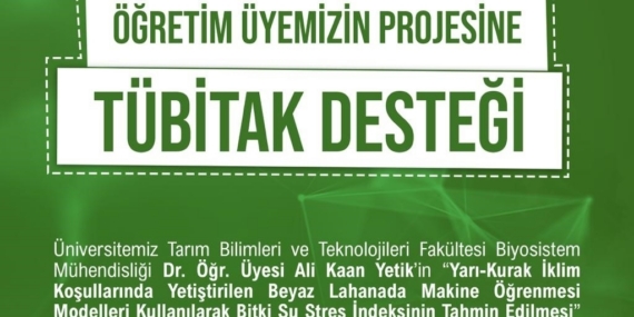 Yapay zeka destekli tarım projesine TÜBİTAK’tan destek