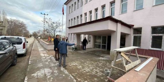 Yapımı devam eden Aydıntepe İlçe Halk Kütüphanesi’nde sona gelindi