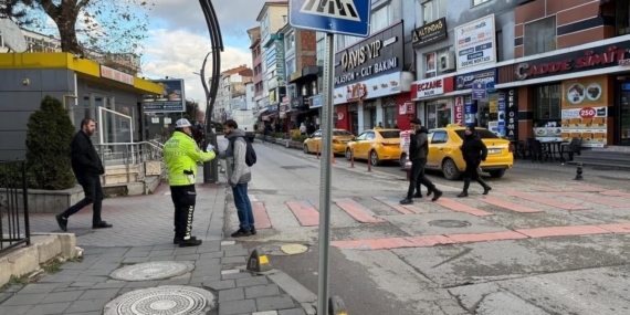 Yayalara uygulamalı trafik eğitimi