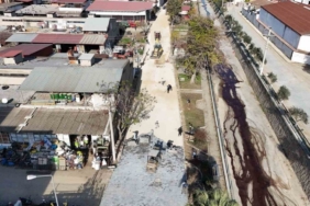 Yenipazar’da Doğu Mahallesi’nde parke taşı çalışmaları sürüyor