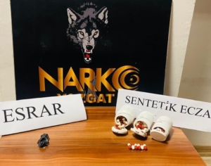 Yerköy’de 165 adet sentetik ecza maddesi ele geçirildi