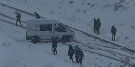 Yüksekova yoğun kara teslim oldu