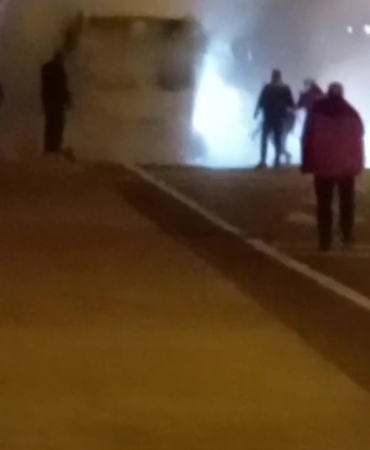 Zonguldak’ta halk otobüsünde yangın paniği