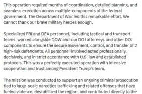 ABD’den Maduro operasyonu açıklaması: "Sonucun sorumluluğu suç faaliyetlerini sürdürmeyi tercih edenlere aittir"