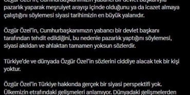 AK Parti Sözcüsü Çelik: "Özgür Özel siyaset yapmıyor, iftira üretim merkezi olarak çalışıyor"