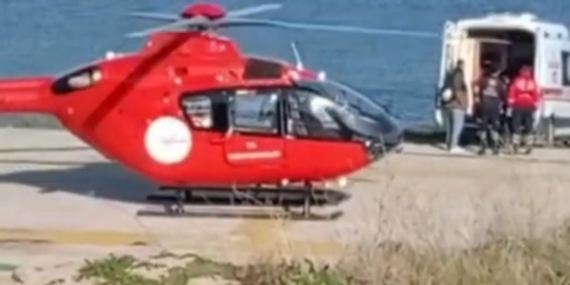 Avşa Adası’nda rahatsızlanan vatandaş ambulans helikopterle sevk edildi