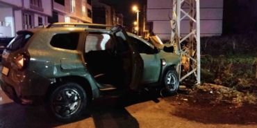 Bafra’da trafik kazası kamerada: 1 yaralı