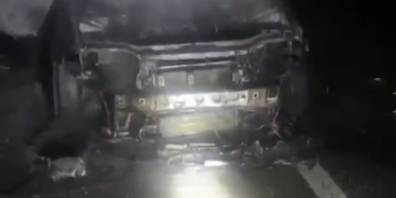 Batman-Diyarbakır karayolunda araç yangını