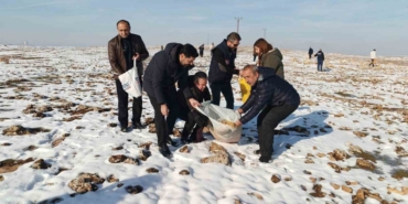 Batman’da yaban hayvanları için doğaya yem bırakıldı