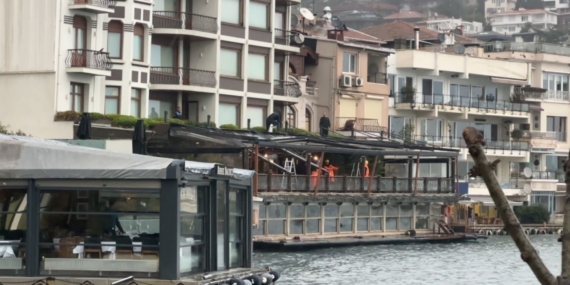 Bebek Otel’de kaçak bölümler yıkılıyor
