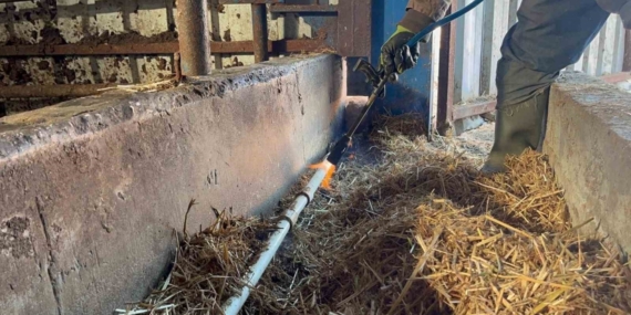 Besiciler donan su şebeklerini açmak için uğraşıyor