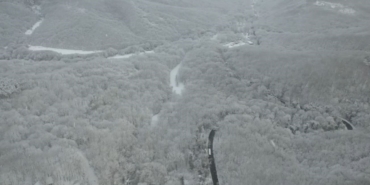 Beyaz örtüyle kaplanan Sarıyer havadan görüntülendi