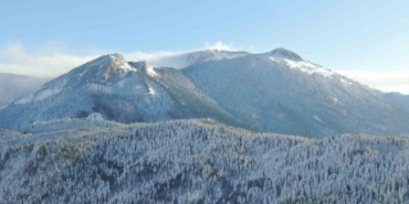 Bin 250 rakımlı Yaralıgöz Dağı’nda muhteşem kar manzarası