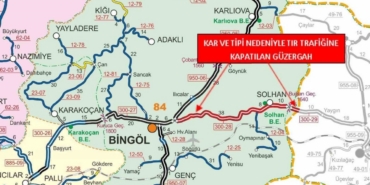 Bingöl-Muş karayolu tır trafiğine kapatıldı