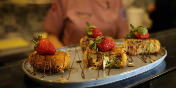 Bu da ‘Çikolatalı Kaymaklı Kadayıf Sarma’