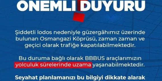 Burulaş’tan havalimanı seferleri hakkında son dakika duyurusu