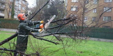 Büyükşehir ekipleri, şiddetli rüzgara karşı sahada