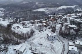 Demirköy’de kartpostallık kış manzarası