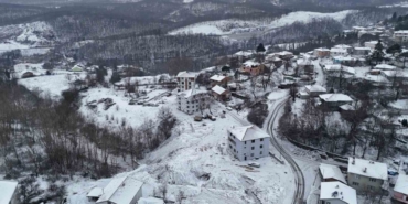 Demirköy’de kartpostallık kış manzarası