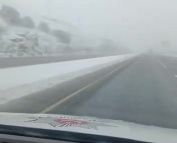 Denizli emniyeti sürücülere kar yağışı sonrası uyarıda bulundu