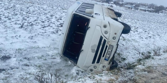 Edirne’de minibüs kazası: 1 yaralı