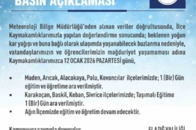 Elazığ’da 5 ilçede eğitim-öğretime ara verildi