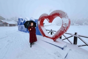 Ergan Dağı’nda kar kartpostallık manzara oluşturdu