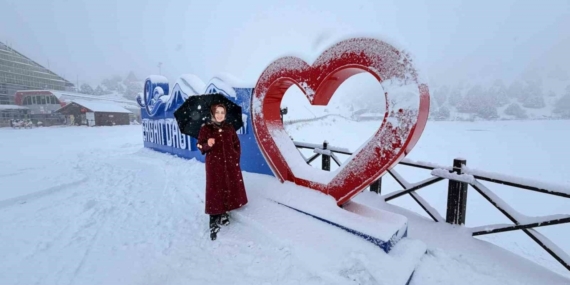 Ergan Dağı’nda kar kartpostallık manzara oluşturdu