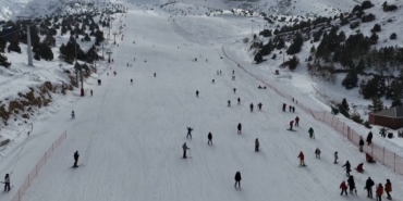 Ergan Kayak Merkezinde hafta sonu yoğunluğu