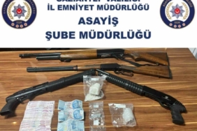 Gaziantep’te 4 adet ruhsatsız tüfek ile uyuşturucu madde ele geçirildi: 4 gözaltı