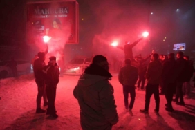 Gaziantep’te yeni yıl kar yağışı altında coşkuyla kutlandı