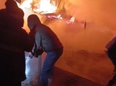 Hizan’da dipçik üretim atölyesinde yangın