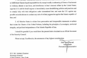 İran, BM’ye gönderdiği mektupta protestolardaki ölümlerden ABD ve İsrail’i sorumlu tuttu