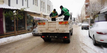 Kahta Belediyesi’nden kar yağışına karşı seferberlik