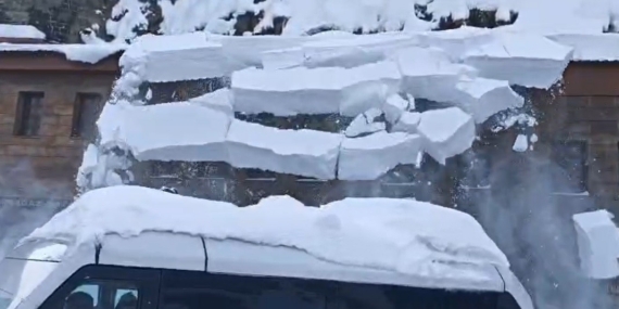 Kar temizliği sırasında facianın eşiğinden dönüldü