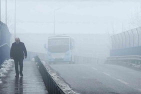 Karabük’te yoğun sis görüş mesafesini düşürdü