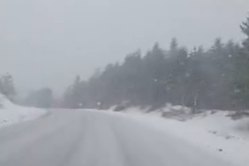 Kastamonu’da yüksek rakımlı bölgelerde kar yağışı etkili oluyor