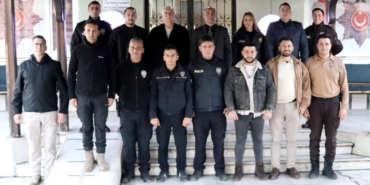Kaymakam İlhan yeni yılda kolluk kuvvetleri ile bir araya geldi