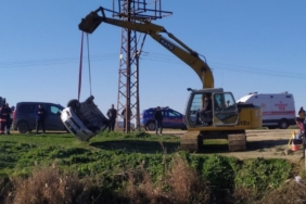 Keşan’da sulama kanalına düşen otomobilin sürücüsü hayatını kaybetti