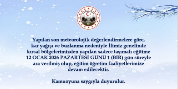 Kırklareli’nde taşımalı eğitime 1 gün ara