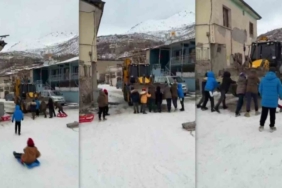 Kızak keyfi yol güvenliğine takıldı