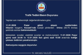 Kocaeli’de motosiklet, scooter ve motokuryelerin trafiğe çıkışı yasaklandı