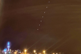 Kütahya ve Tavşanlı semalarında sıra sıra ışıklar görüldü